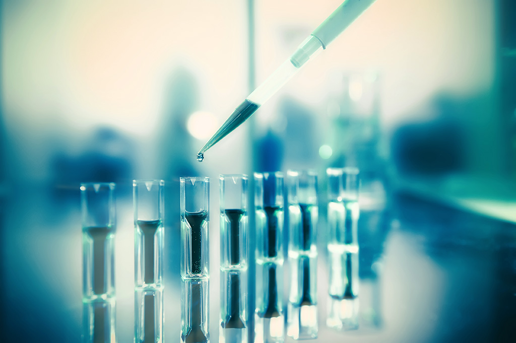 Testing product in test tubes